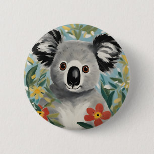 Chapa Redonda De 5 Cm Pintura de Koala