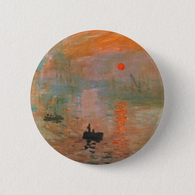 Chapa Redonda De 5 Cm Pintura de Monet (Anverso)