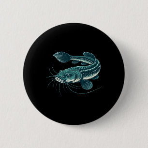 Chapa Redonda De 5 Cm Pintura de pesca de vintage