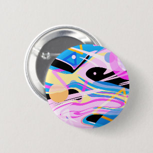 Chapa Redonda De 5 Cm Pintura de resumen geométrico de tres dimensiones