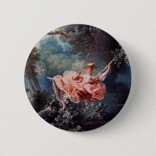 Chapa Redonda De 5 Cm Pintura de Swing de Jean-Honoré Fragonard