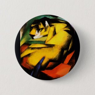 Chapa Redonda De 5 Cm Pintura de tigre de Franz Marc