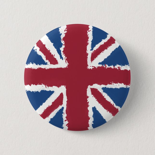 Chapa Redonda De 5 Cm Pintura de Union Jack de Heva Weva (Anverso)