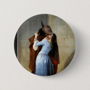 Chapa Redonda De 5 Cm Pintura del beso de Francesco Hayez