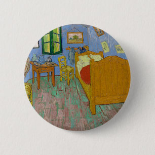 Chapa Redonda De 5 Cm Pintura del dormitorio de Vincent Van Gogh