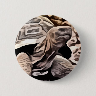 Chapa Redonda De 5 Cm pintura marrón grande de la tortuga