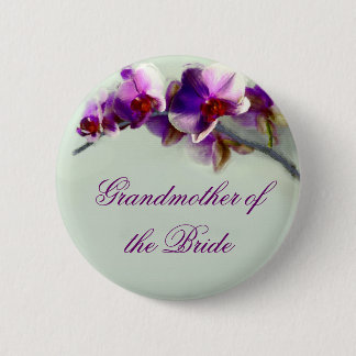 Chapa Redonda De 5 Cm Pintura radiante de la orquídea