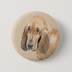 Chapa Redonda De 5 Cm Pintura Sangrienta - Arte Perro Original.