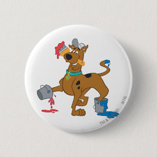 Chapa Redonda De 5 Cm Pinturas de Scooby-Doo