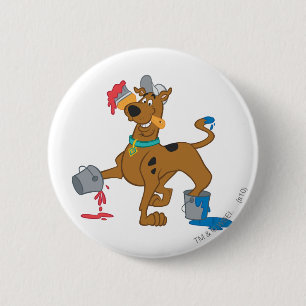 Chapa Redonda De 5 Cm Pinturas Scooby-Doo