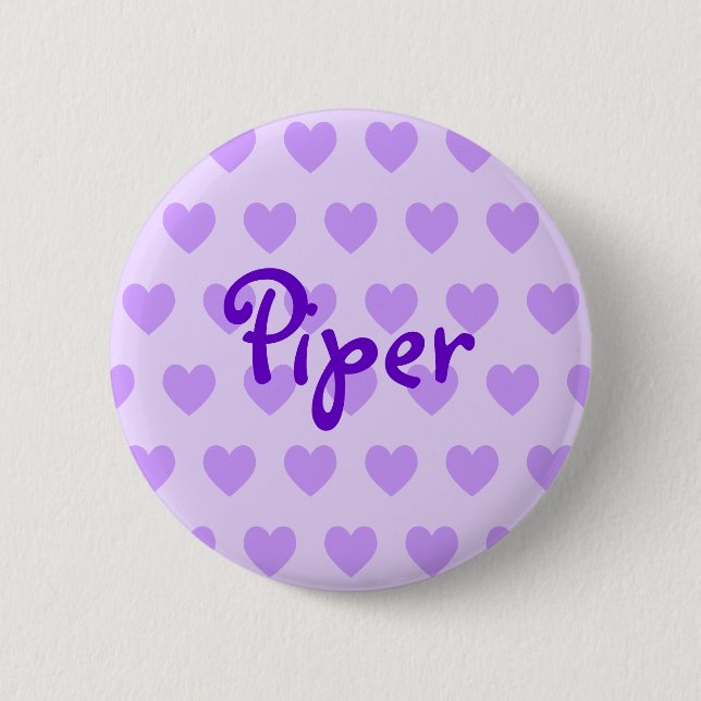 Chapa Redonda De 5 Cm Piper en morado (Anverso)