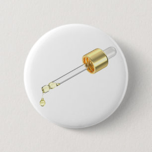 Chapa Redonda De 5 Cm Pipeta gotero con suero amarillo