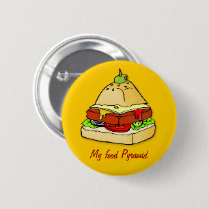 Chapa Redonda De 5 Cm Pirámide de hamburguesas