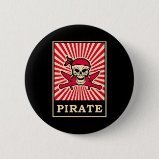 Chapa Redonda De 5 Cm Pirata