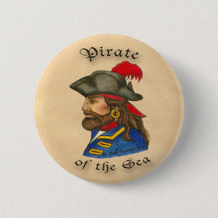 Chapa Redonda De 5 Cm Pirata del mar