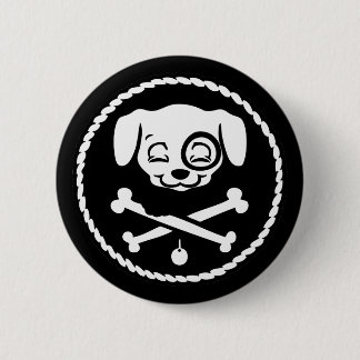 Chapa Redonda De 5 Cm Pirata del perrito