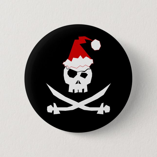 Chapa Redonda De 5 Cm Pirata Santa (Anverso)