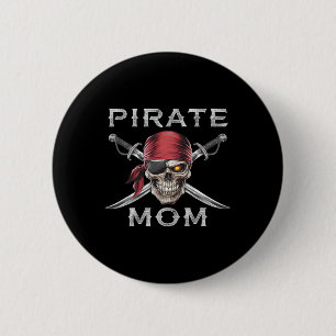 Chapa Redonda De 5 Cm Pirate Mom