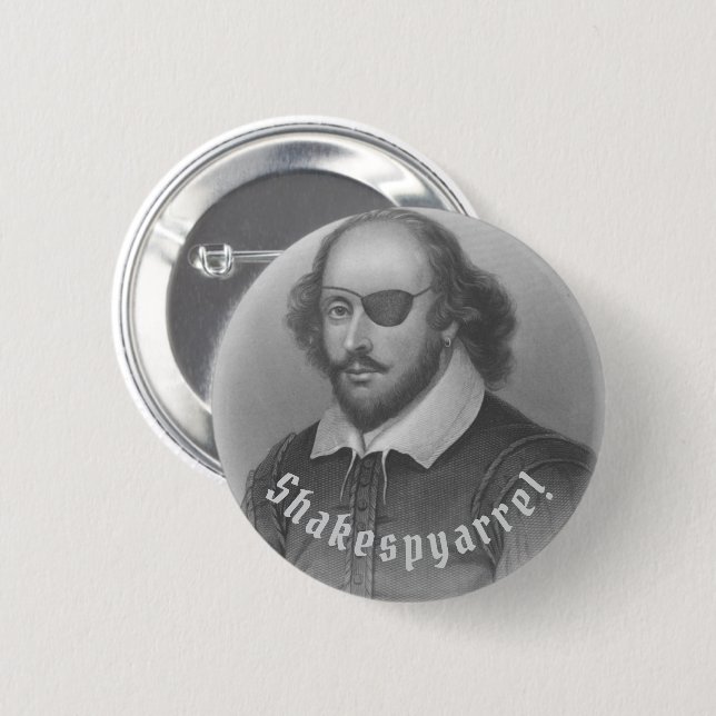 Chapa Redonda De 5 Cm Pirate Shakespeare (Anverso y reverso)