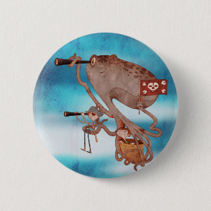 Chapa Redonda De 5 Cm Pirates. Imagination and fantasy, cute and lovely.
