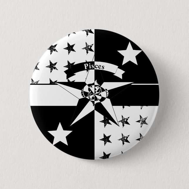 Chapa Redonda De 5 Cm Pisces (Anverso)