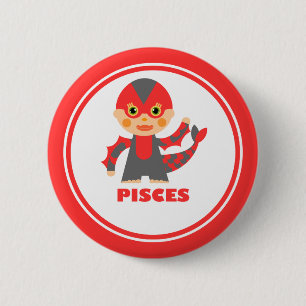 Chapa Redonda De 5 Cm Pisces es mi Rótulo Zodiac