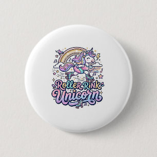 Chapa Redonda De 5 Cm Pista de patinaje Unicornio Unicornio Pegatina vec