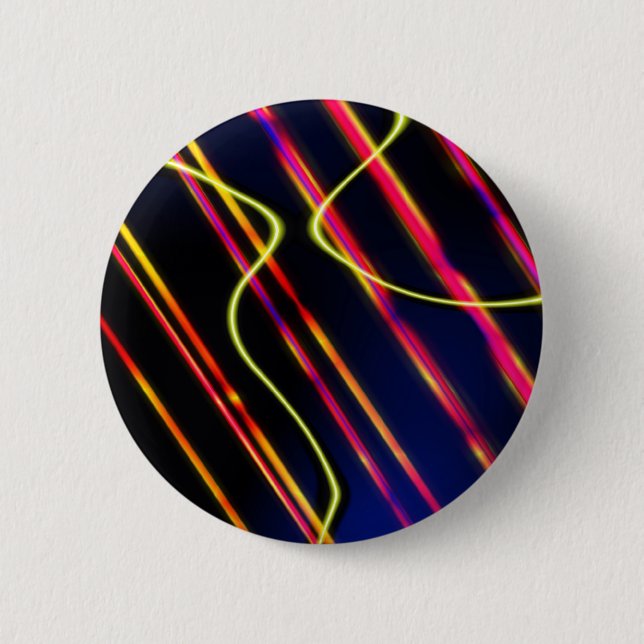 Chapa Redonda De 5 Cm Pistas de luz de OVNI (Anverso)