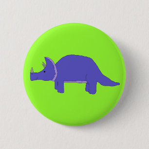 Chapa Redonda De 5 Cm Pistola triceratops