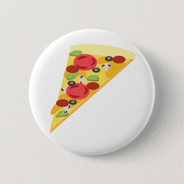 Chapa Redonda De 5 Cm Pizza (Anverso)