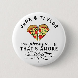 Chapa Redonda De 5 Cm Pizza del amor personalizada