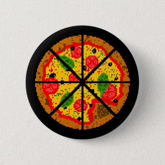 Chapa Redonda De 5 Cm Pizza del pixel