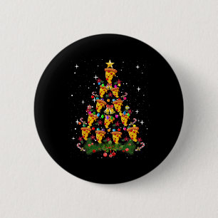 Chapa Redonda De 5 Cm Pizza ligera de árbol de navidad Pizza comida rápi