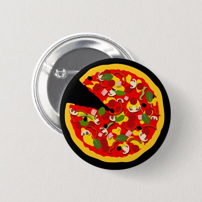 Chapa Redonda De 5 Cm Pizza Lover (Anverso y reverso)