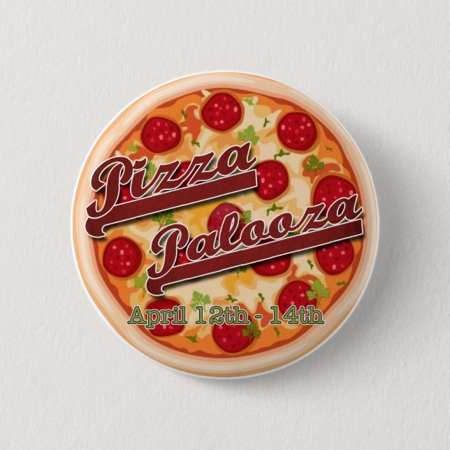 Chapa Redonda De 5 Cm Pizza Palooza (Anverso)