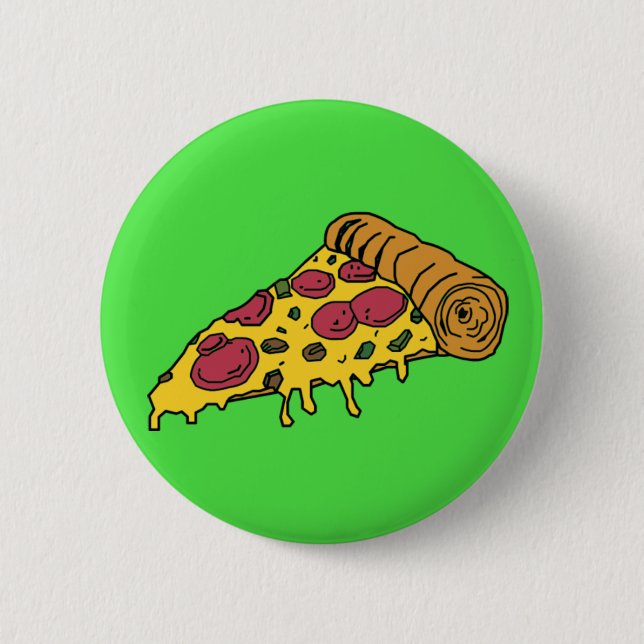 Chapa Redonda De 5 Cm Pizza Pin (Anverso)