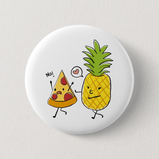 Chapa Redonda De 5 Cm Pizza piña (Anverso)