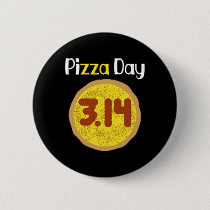 Chapa Redonda De 5 Cm Pizza Pun Shirt 3.14 Pizza Pi
