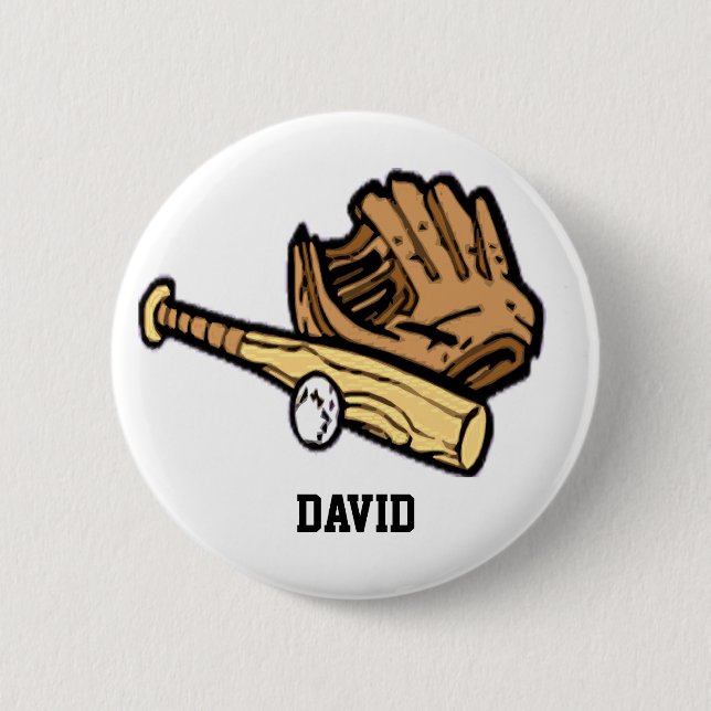 Chapa Redonda De 5 Cm placa de equipo de béisbol (Anverso)