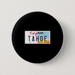 Chapa Redonda De 5 Cm Placa de Matrícula Antigua Lake Tahoe California N