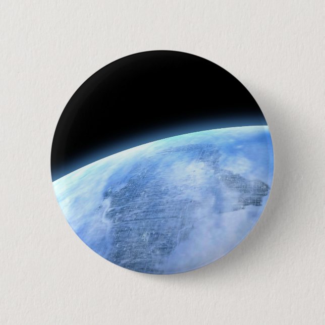 Chapa Redonda De 5 Cm planeta azul (Anverso)