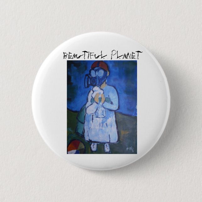 Chapa Redonda De 5 Cm Planeta hermoso, planeta hermoso (Anverso)