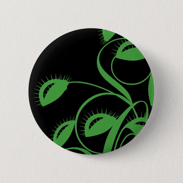 Chapa Redonda De 5 Cm Planta Carnívora (Anverso)