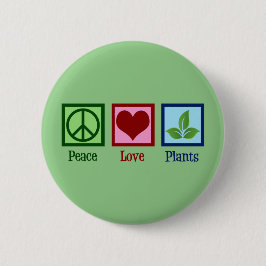 Chapa Redonda De 5 Cm Planta de Nursery Peace Planes de Amor Cute Verde