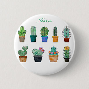 Chapa Redonda De 5 Cm Plantas de cactus diversas Thunder_Cove