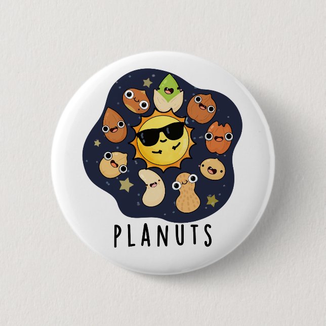 Chapa Redonda De 5 Cm Plantas divertidas astronomía Nuts Pun (Anverso)