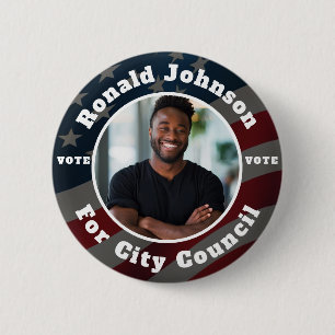 Chapa Redonda De 5 Cm Plantilla de Campaña Personalizada para Elecciones