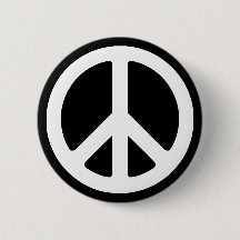 Plantilla de símbolo de paz blanco