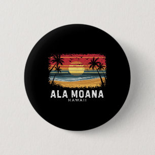 Chapa Redonda De 5 Cm Playa Ala Moana Hawái tabla de surf playa