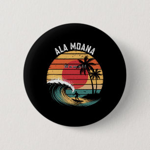 Chapa Redonda De 5 Cm Playa Ala Moana Hawaii Playa Surfing